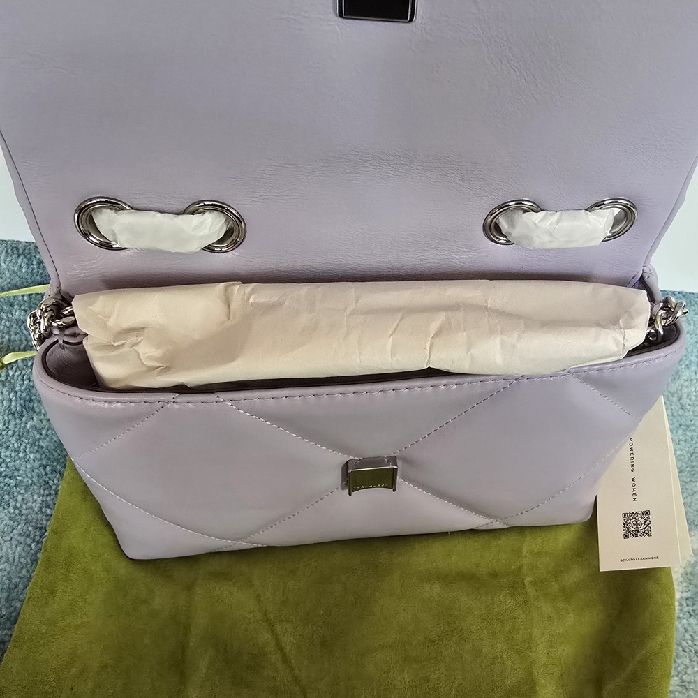 Tory Burch Light Purple Quilted Crossbody Bag - Picture 4 of 5